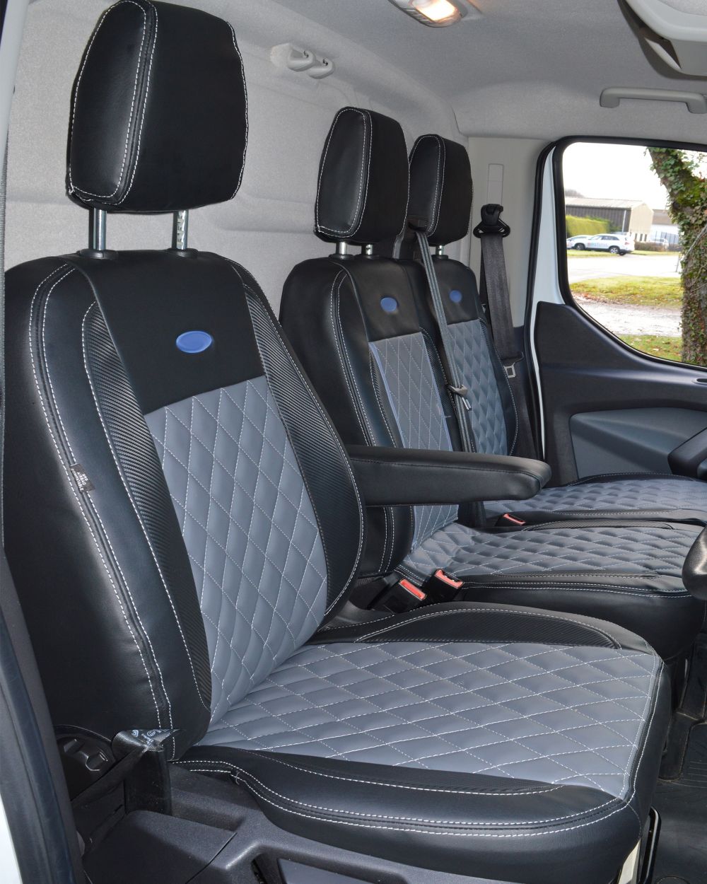 Ford Transit Custom - Black & Grey Seat Covers