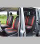 VW Transporter T6 Kombi Captain Seats Covers Red Diamond Quilted 