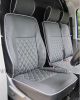 VOLKSWAGEN VW Transporter T5 Black & Grey Diamond Stitched Seat Covers