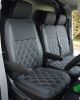 VW T5 seat covers black & pewter grey - drivers seat